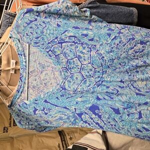 Lilly Pulitzer Blue and Purple Short Sleeve Tee